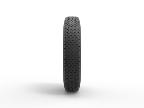 Front wheel of old school dragster Version 3 Scale 1 to 25 3D Baskı Modeli