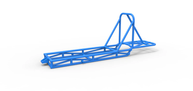 Frame of old school Front engine dragster Version 4 Scale 1 to 25 3D Print Model .c4d .max .obj .3ds .fbx .stl .blend 