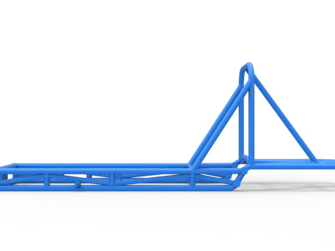 Frame of old school Front engine dragster Version 4 Scale 1 to 25 Model Cetak 3D