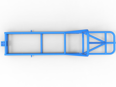 Frame of old school Front engine dragster Version 4 Scale 1 to 25 Model Cetak 3D
