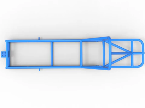 Frame of old school Front engine dragster Version 4 Scale 1 to 25 3D Print Model