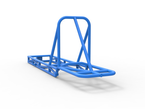 Frame of old school Front engine dragster Version 4 Scale 1 to 25 Model Cetak 3D