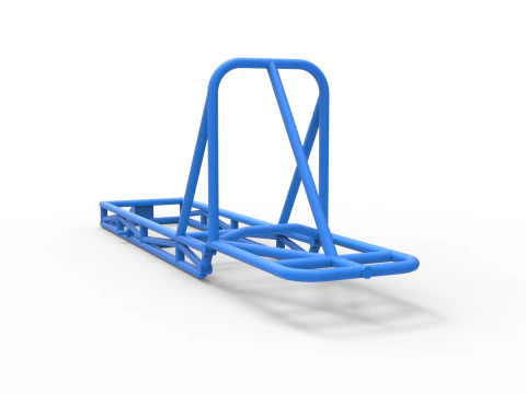 Frame of old school Front engine dragster Version 4 Scale 1 to 25 3D Print Model