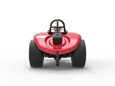 Oldschoolowy dragster z przednim silnikiem i skorupą Wersja 9 Skala od 1 do 25 Model do druku 3D