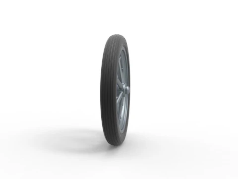 Front wheel of old school dragster Version 4 Scale 1 to 25 3D Print Model