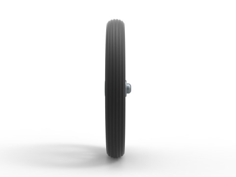 Front wheel of old school dragster Version 4 Scale 1 to 25 3D Print Model