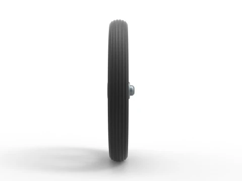 Front wheel of old school dragster Version 4 Scale 1 to 25 3D Print Model