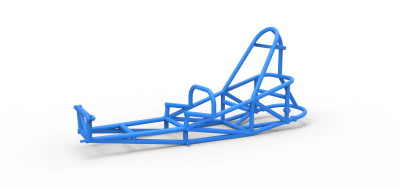 Frame of old school Front engine dragster Version 5 Scale 1 to 25 3D Print Model .c4d .max .obj .3ds .fbx .stl .blend 