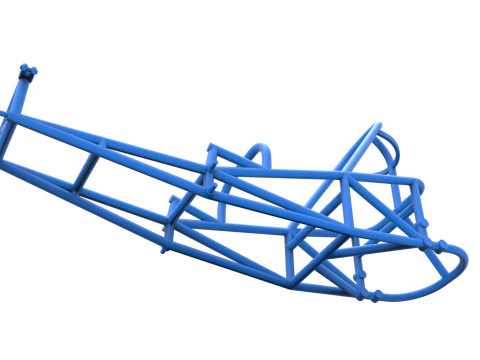 Frame of old school Front engine dragster Version 5 Scale 1 to 25 3D Print Model