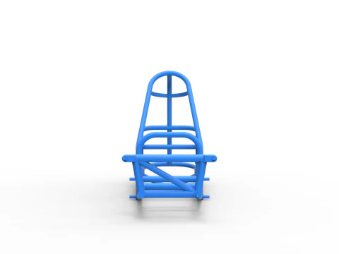Frame of old school Front engine dragster Version 5 Scale 1 to 25 3D Print Model
