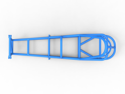 Frame of old school Front engine dragster Version 5 Scale 1 to 25 Modelo de Impressão 3D