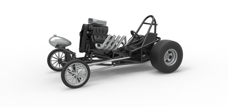 Vintage Front engine dragster Base Version 2 Scale 1 to 25 Modelo de Impressão 3D .c4d .max .obj .3ds .fbx .stl .blend