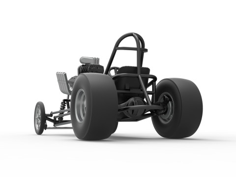 Vintage Front engine dragster Base Version 2 Scale 1 to 25 Modelo de Impressão 3D