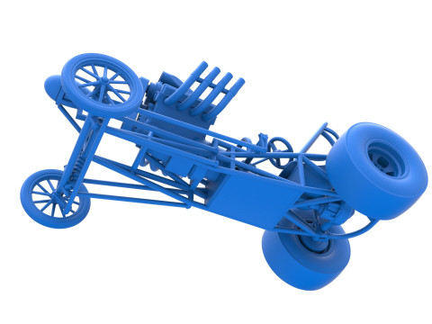 Vintage Front engine dragster Base Version 2 Scale 1 to 25 Modelo de Impressão 3D