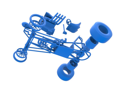 Vintage Front engine dragster Base Version 2 Scale 1 to 25 Modelo de Impressão 3D