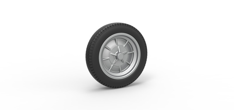 Front wheel of old school dragster Version 5 Scale 1 to 25 Modelo de Impressão 3D .c4d .max .obj .3ds .fbx .stl .blend 