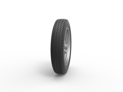 Front wheel of old school dragster Version 5 Scale 1 to 25 Modelo de Impressão 3D