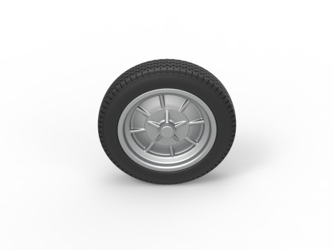 Front wheel of old school dragster Version 5 Scale 1 to 25 Modelo de Impressão 3D