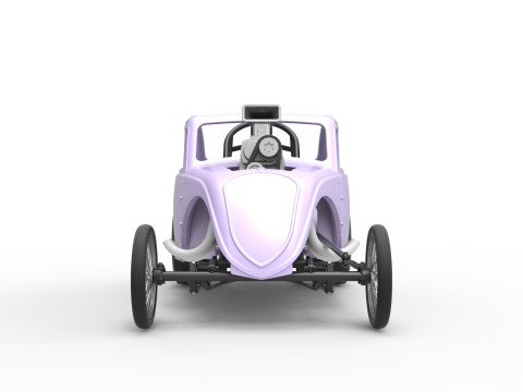 Front engine old school dragster with shell Version 10 Scale 1 to 25 Modello di stampa 3D