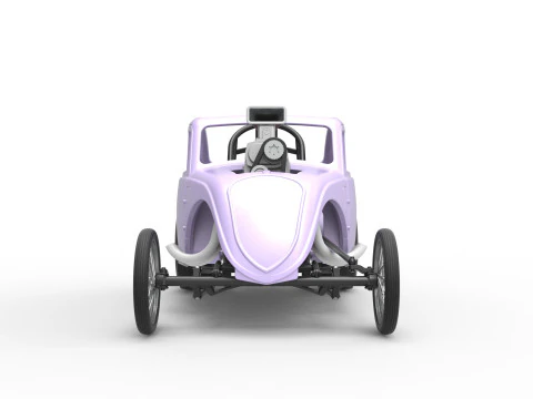 Front engine old school dragster with shell Version 10 Scale 1 to 25 3D Print Model