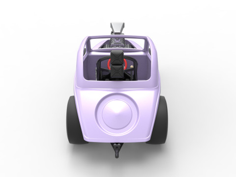 Front engine old school dragster with shell Version 10 Scale 1 to 25 Modello di stampa 3D