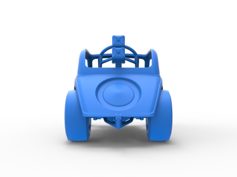 Front engine old school dragster with shell Version 10 Scale 1 to 25 Modello di stampa 3D