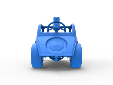 Front engine old school dragster with shell Version 10 Scale 1 to 25 3D Print Model