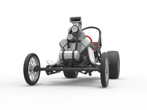 ヴィンテージ フロント エンジン ドラッグスター ベース バージョン 3 スケール 1 ～ 25 3Dプリントモデル