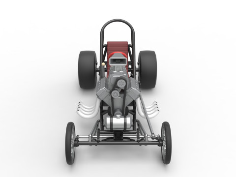 Vintage Front engine dragster Base Version 3 Scale 1 to 25 3D Принт Модель