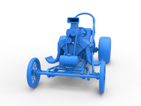 Vintage Front engine dragster Base Version 3 Scale 1 to 25 3D Принт Модель