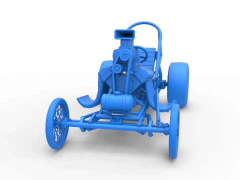 ヴィンテージ フロント エンジン ドラッグスター ベース バージョン 3 スケール 1 ～ 25 3Dプリントモデル