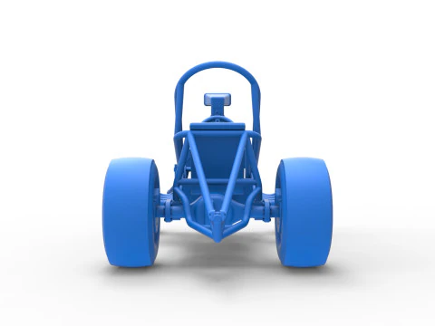 ヴィンテージ フロント エンジン ドラッグスター ベース バージョン 3 スケール 1 ～ 25 3Dプリントモデル