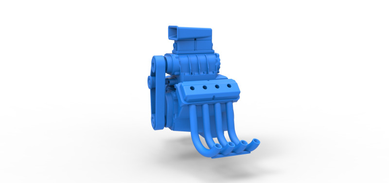 Engine V8 for vintage dragster Version 7 Scale 1 to 25 3D Print Model .c4d .max .obj .3ds .fbx .stl .blend 
