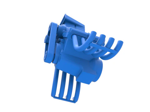 Engine V8 for vintage dragster Version 7 Scale 1 to 25 3D Print Model