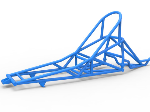 Frame of old school Front engine dragster Version 6 Scale 1 to 25 Model do druku 3D