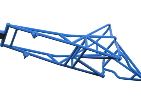 Frame of old school Front engine dragster Version 6 Scale 1 to 25 Modèles 3D en vedette
