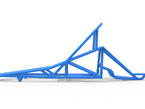 Frame of old school Front engine dragster Version 6 Scale 1 to 25 Modèles 3D en vedette