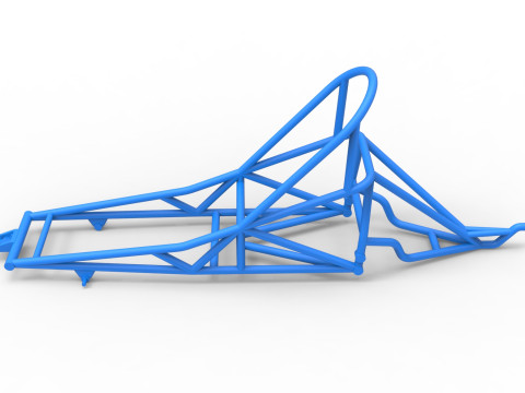 Frame of old school Front engine dragster Version 6 Scale 1 to 25 Modèles 3D en vedette
