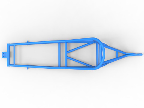 Frame of old school Front engine dragster Version 6 Scale 1 to 25 Modèles 3D en vedette