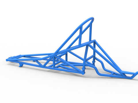 Frame of old school Front engine dragster Version 6 Scale 1 to 25 Modèles 3D en vedette