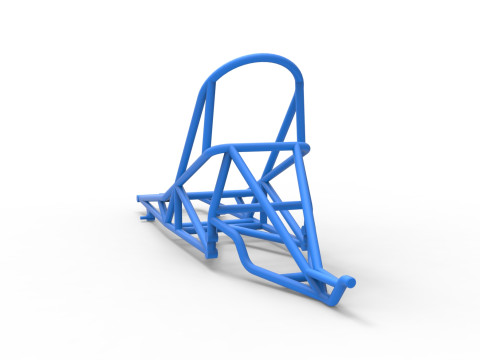 Frame of old school Front engine dragster Version 6 Scale 1 to 25 Modèles 3D en vedette