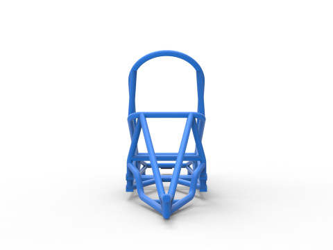 Frame of old school Front engine dragster Version 6 Scale 1 to 25 Modèles 3D en vedette