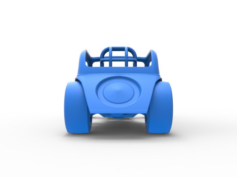 Front engine old school dragster with shell Version 11 Scale 1 to 25 3D Baskı Modeli