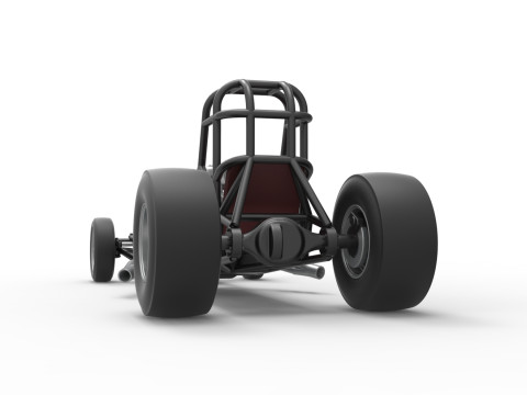 Vintage Front engine dragster Base Version 4 Scale 1 to 25 3D 프린트 모델