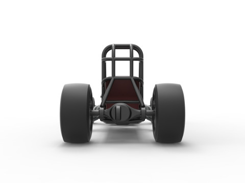 Vintage Front engine dragster Base Version 4 Scale 1 to 25 3D 프린트 모델