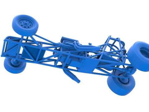 Vintage Front engine dragster Base Version 4 Scale 1 to 25 3D 프린트 모델