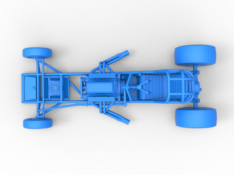 Vintage Front engine dragster Base Version 4 Scale 1 to 25 3D 프린트 모델
