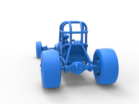 Vintage Front engine dragster Base Version 4 Scale 1 to 25 3D 프린트 모델