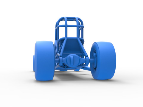 Vintage Front engine dragster Base Version 4 Scale 1 to 25 3D 프린트 모델