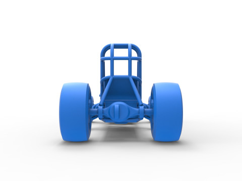 Vintage Front engine dragster Base Version 4 Scale 1 to 25 3D 프린트 모델